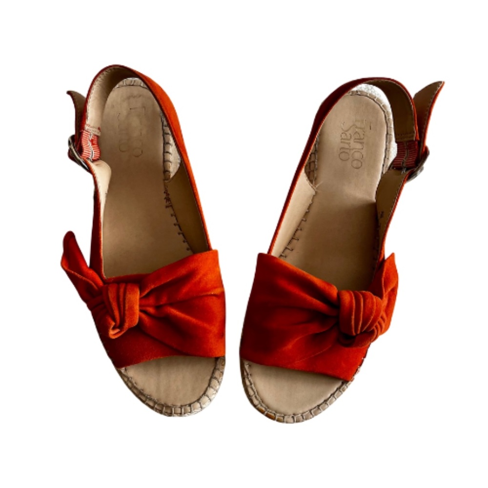 Women's Franco Sarto Tangerine Pirouette Suede Espadrille Slingback Sandals. 7M - Picture 2 of 16